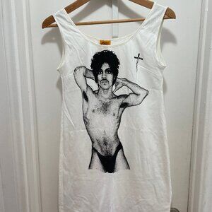 Prince Leopard and Lace custom 80s mini tank dress M